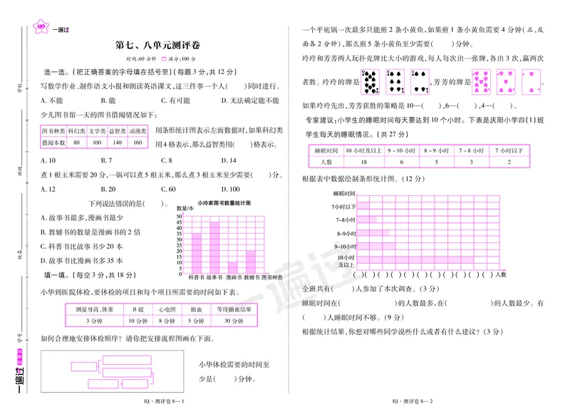2025秋一遍过数学RJ4上测评卷_25秋小学语数英1-6年级上册《一遍过》合集_25秋人教版数学《一遍过》1-6年级上_四年级上册