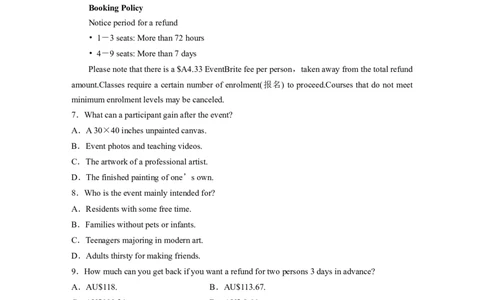 作业4　活动举办信息类应用文_03高考英语_2025年新高考资料_二轮复习_2025年高考英语大二轮_学生用书Word版文档_专题强化练&bull;高考题型组合练