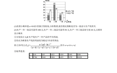 人教版新高考数学二轮复习习题训练--专题突破练19　统计与概率解答题（word版含解析）_02高考数学_新高考复习资料_2022年新高考资料