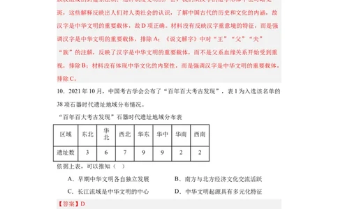 中华文明起源与早期国家--2023-2024学年高三历史二轮（专题训练）解析版_07高考历史_2024年新高考资料_2.2024二轮复习_2024届高三历史统编版二轮复习专项训练