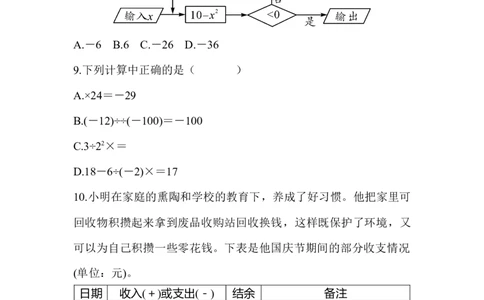 北师大版（2024）七年级数学上册第二章质量评价原卷版_北师大初中数学_7上-北师大版初中数学_7上-初中数学北师大（2024新版）持续更新_06习题试卷_单元测试_单元测试（2024）