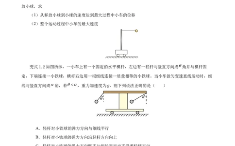 模型一、挂件模型（原卷版）_全国高考模拟卷_2024各科知识点合卷集（非实时各地名校卷）_巧解题2024高考物理模型全归纳(12)份_模型01挂件模型巧解题2024高考物理模型全归纳