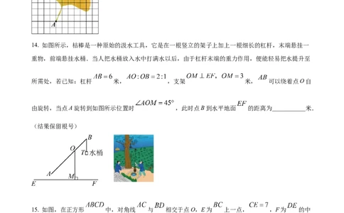 精品解析：2023年山东省枣庄市中考数学真题（原卷版）_new_北师大初中数学_9下-北师大版初中数学_05习题试卷_6中考真题_2023各地中考真题