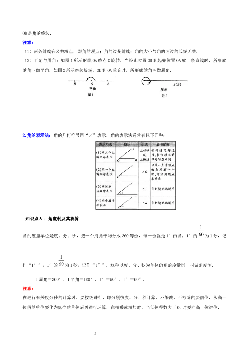 第四章基本平面图形知识归纳与题型突破（题型清单）（十一题型清单）（原卷版）-2024-2025学年七年级数学上册单元速记&middot;巧练（北师大版2024）_北师大初中数学_7上-北师大版初中数学
