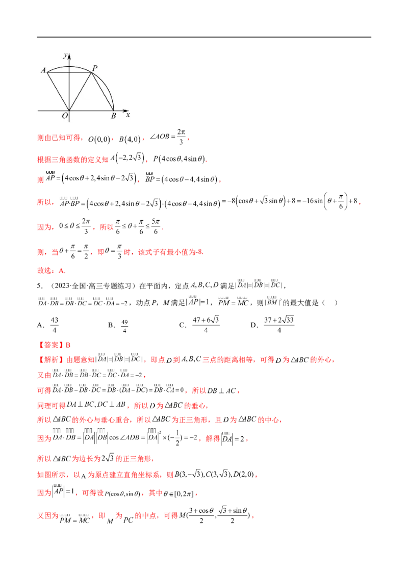 微专题01平面向量（解析版）_02高考数学_新高考复习资料_2023年新高考资料_二轮复习_2023年新高考数学二轮复习微专题提分突破140分
