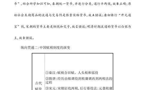 单元整合_07高考历史_新高考复习资料_2022年新高考复习资料_2022届一轮复习讲练结合7.11更新_系列1_第二十四单元货币与赋税制度