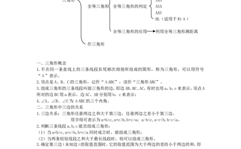 第四章三角形_北师大初中数学_7下-北师大版初中数学_7下-初中数学北师大版（旧版）赠送_07知识点总结_单元知识点