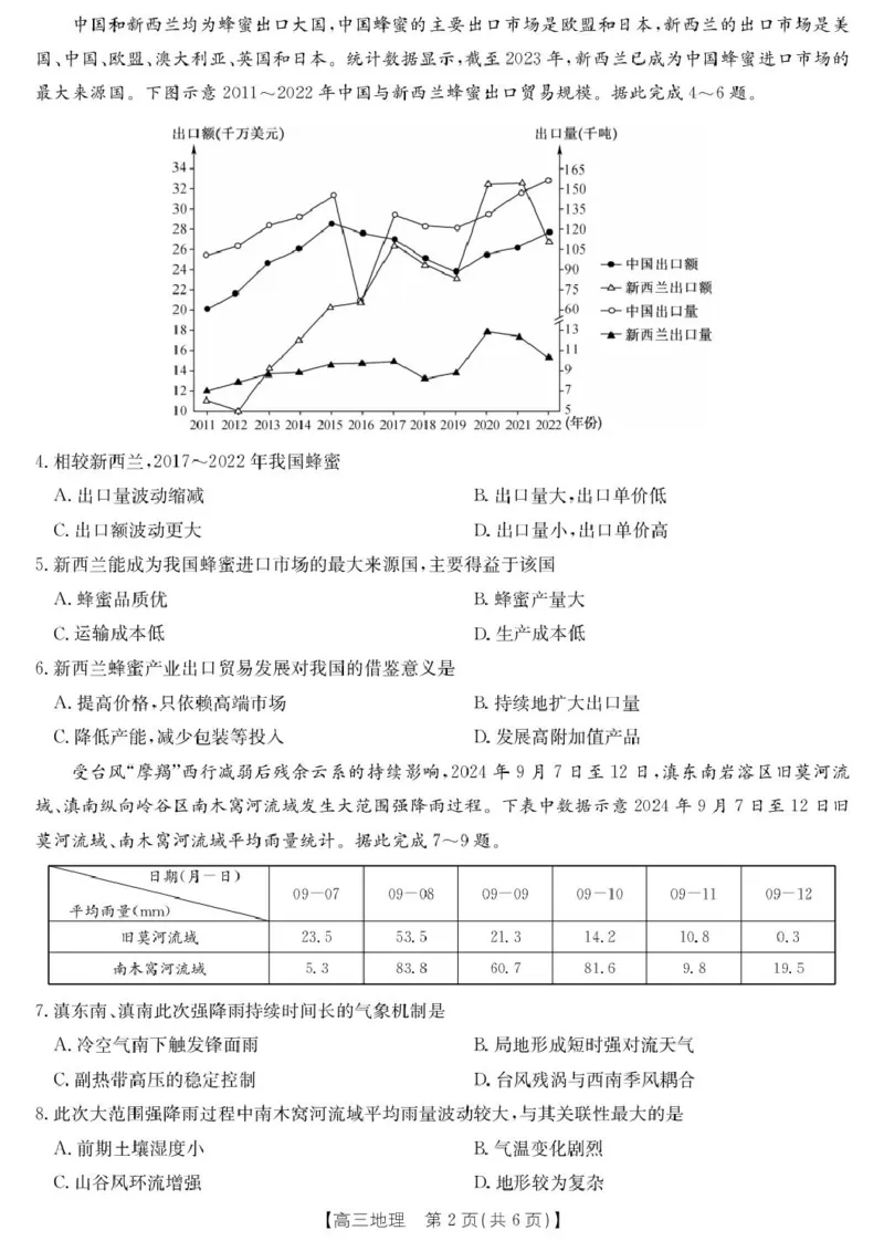 2026届湖北省十堰市高三年级元月调研考试一模测试地理试题_全国高考模拟卷_2026年2月_2602032026届湖北省十堰市高三年级元月调研考试一模测试