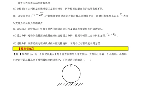 模型11、竖直面圆周运动（原卷版）_全国高考模拟卷_2024各科知识点合卷集（非实时各地名校卷）_巧解题2024高考物理模型全归纳(12)份