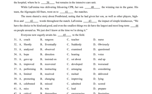 完形填空必练02（原题版）_03高考英语_2025年新高考资料_二轮复习_2025年高考英语二轮热点题型归纳与变式演练（新高考通用）340016860_第五部分题型必刷