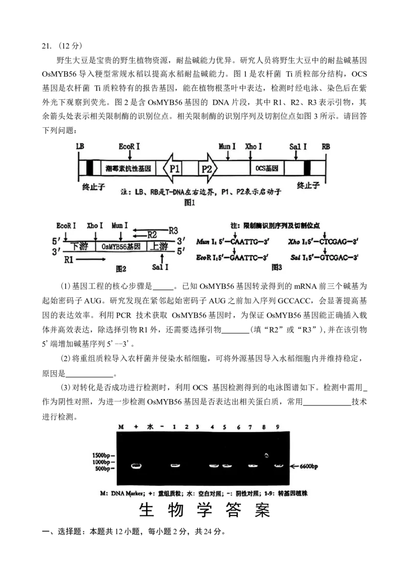 湖南省常德市2025-2026学年度上学期2月高三检测考试（一模）生物学试题（含答案）_全国高考模拟卷_2026年2月_260208湖南省常德市2025-2026学年度上学期2月高三检测考试（一模）（全科）