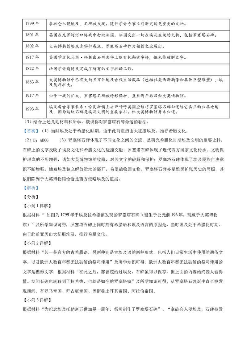 历史试题（解析版）_07高考历史_历史高考模拟题_新高考_2023年_2023届上海市虹口区高三上学期期末质量监控测试（一模）历史_2023届上海市虹口区高三上学期期末质量监控测试（一模）历史