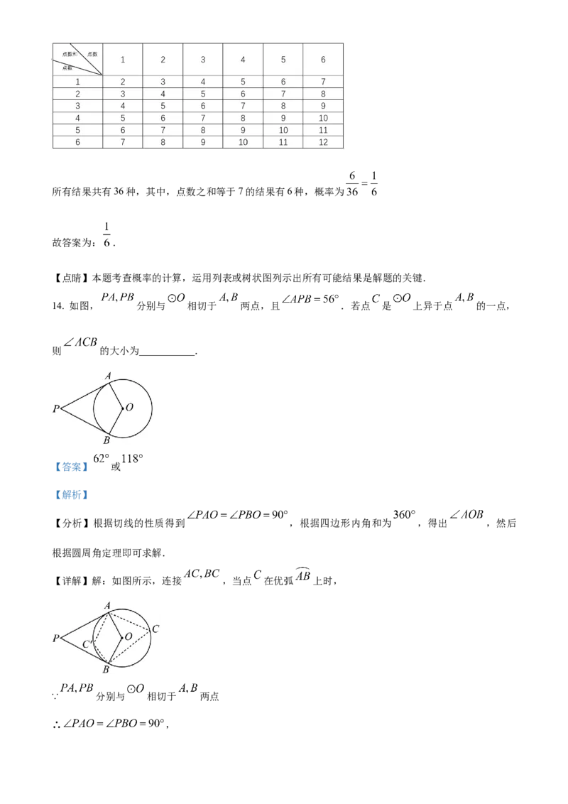 精品解析：2023年山东省滨州市中考数学真题（解析版）_new_北师大初中数学_9下-北师大版初中数学_05习题试卷_6中考真题_2023各地中考真题