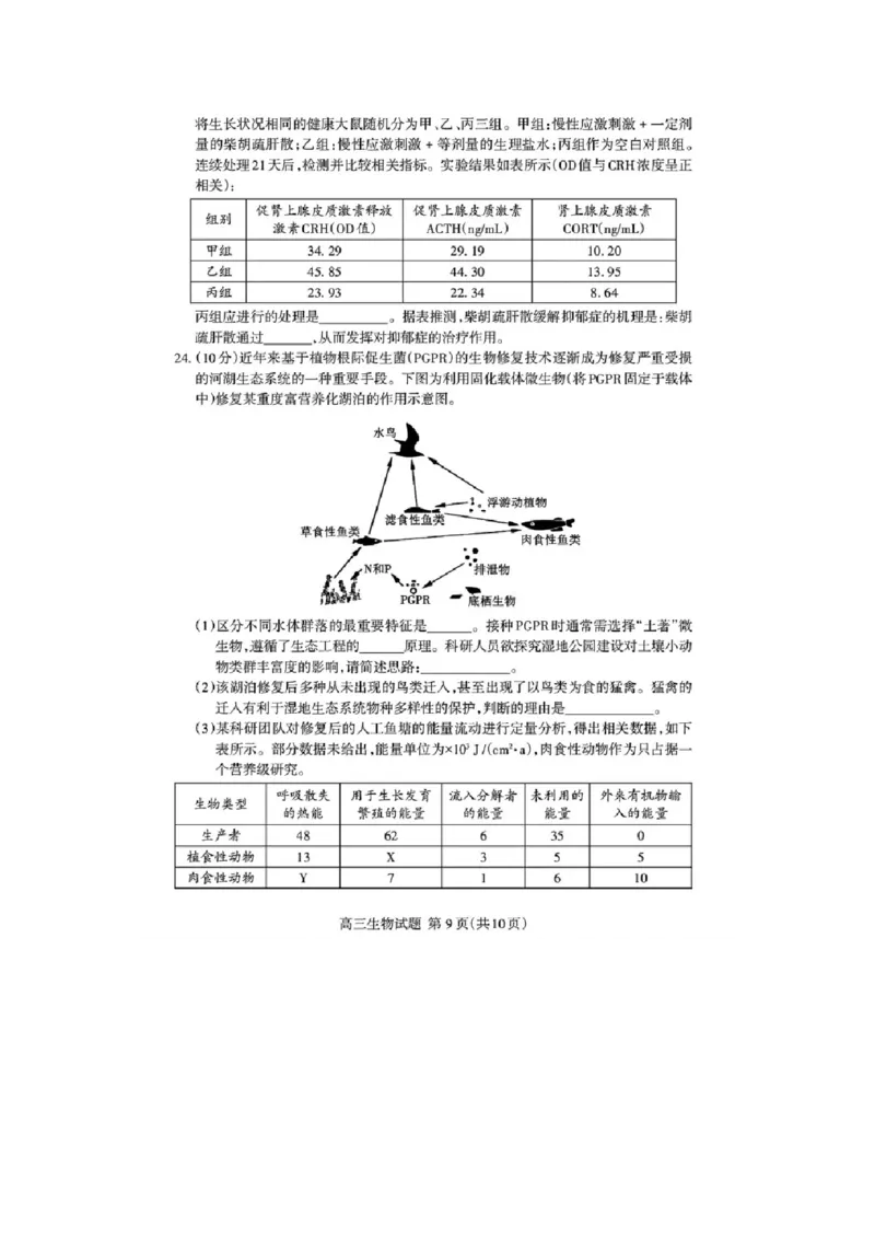 山东省泰安市高三一轮检测（泰安一模）生物试题+答案_全国高考模拟卷_2026年2月_260204山东省泰安市2026届高三一轮检测（泰安一模）（全科）