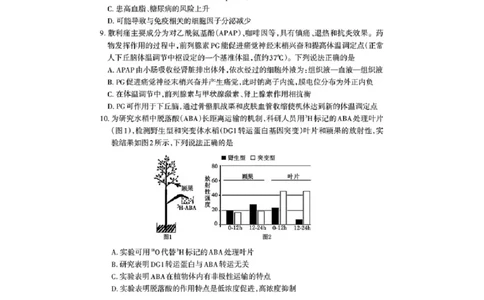 山东省泰安市高三一轮检测（泰安一模）生物试题+答案_全国高考模拟卷_2026年2月_260204山东省泰安市2026届高三一轮检测（泰安一模）（全科）
