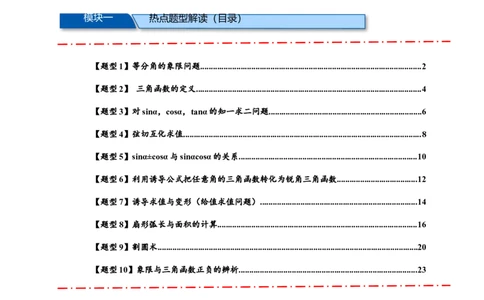 热点专题4-1三角函数概念与诱导公式10类题型（解析版）--2025年高考数学热点题型追踪与重难点专题突破（新高考专用）_2025年新高考资料_二轮复习