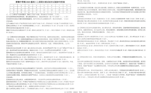 树德中学高2023级高三上期期末测试政治+答案_全国高考模拟卷_2026年2月_260203四川成都树德中学高2023级高三上期期末测试（全科）