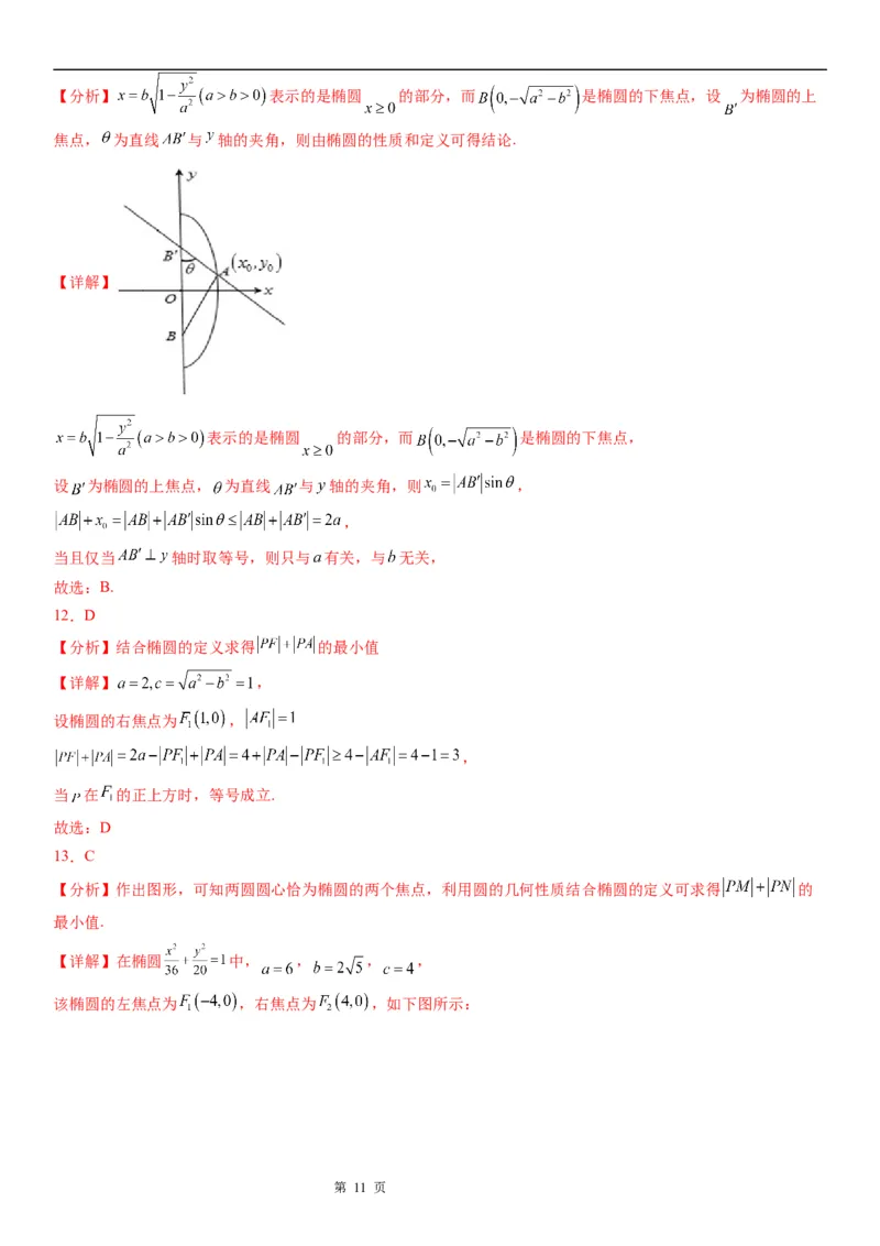 微专题与椭圆有关的最值(范围)问题学案&mdash;&mdash;2023届高考数学一轮《考点&middot;题型&middot;技巧》精讲与精练_02高考数学_通用版（老高考）复习资料_2023年复习资料_一轮复习