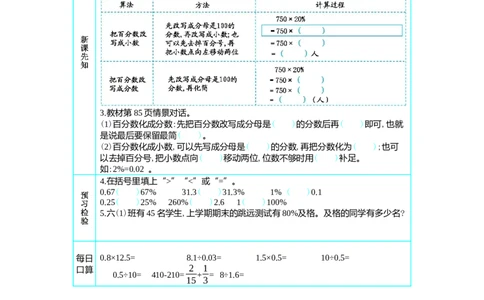 3　百分数、分数和小数的互化(2)_小学1-6年级常用的上册资源汇总_六年级上册资料(1)_七彩课堂人教版数学六年级上册教学资源包_第六单元百分数（一）_单元资料汇总_学案教案_学案