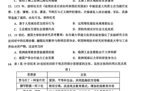 历史试题_全国高考模拟卷_2026年2月_260210安徽省合肥市2026届高三上学期第一次教学质量检测（一模）（全科）