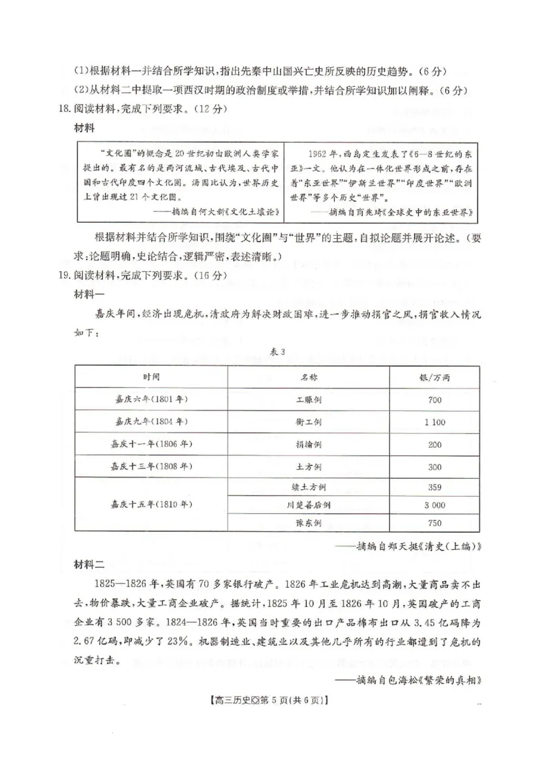 邢台市2026届高三（上）学业水平调研历史_全国高考模拟卷_2026年2月_260204金太阳&middot;河北省邢台市2026届高三（上）学业水平调研（全科）