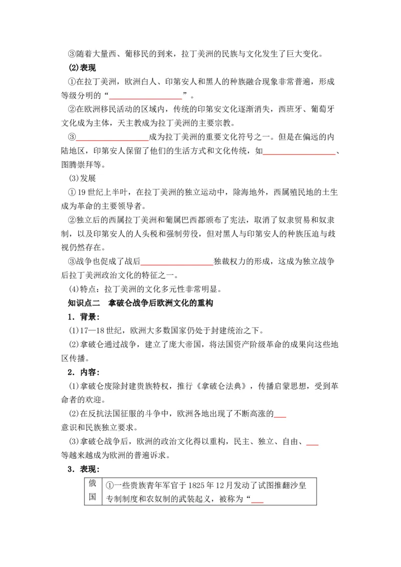 历史选择性必修3文化交流与传播（学生版）37页_07高考历史_2025年新高考资料_专项复习_统编版高中历史知识点总结（教师版+学生版）