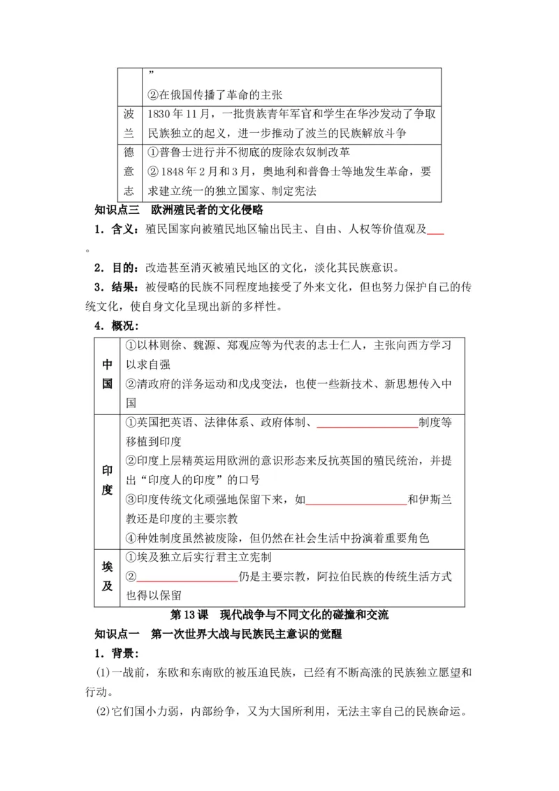 历史选择性必修3文化交流与传播（学生版）37页_07高考历史_2025年新高考资料_专项复习_统编版高中历史知识点总结（教师版+学生版）