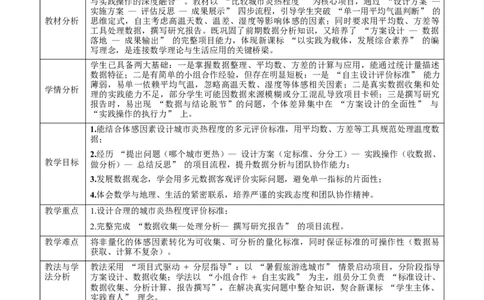 综合与实践《哪个城市夏天更热》教学设计_北师大初中数学_8上-北师大版初中数学_初中数学北师大8上-2025秋季新版_第二套推荐25_03课件+教案+学案（大单元）齐全_00.补充