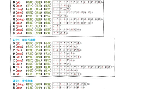 8-23二上生字笔顺组词24新(高清无水印)(1)_小学1-6年级常用的上册资源汇总_二年级上册资料(1)