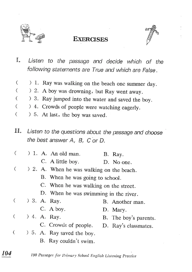 小学英语听力训练100篇_北京小升初全套文件_英语_赠送小学英语听力训练100篇