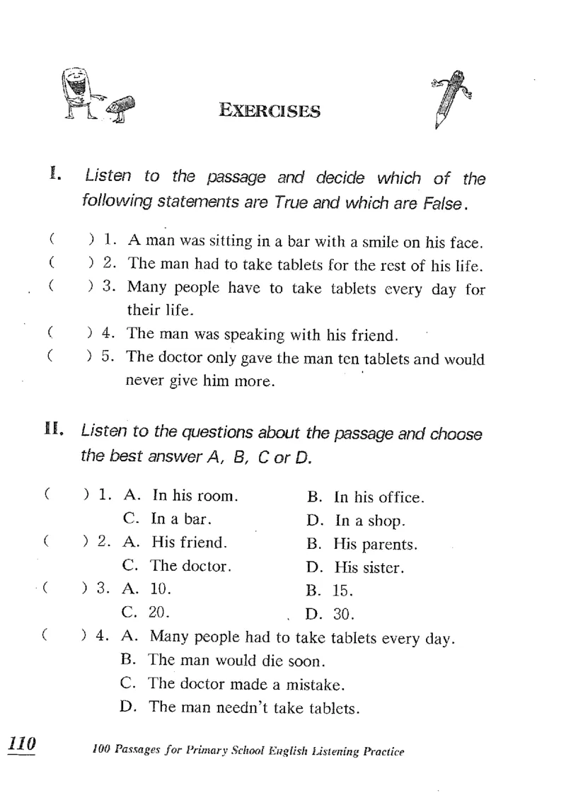 小学英语听力训练100篇_北京小升初全套文件_英语_赠送小学英语听力训练100篇