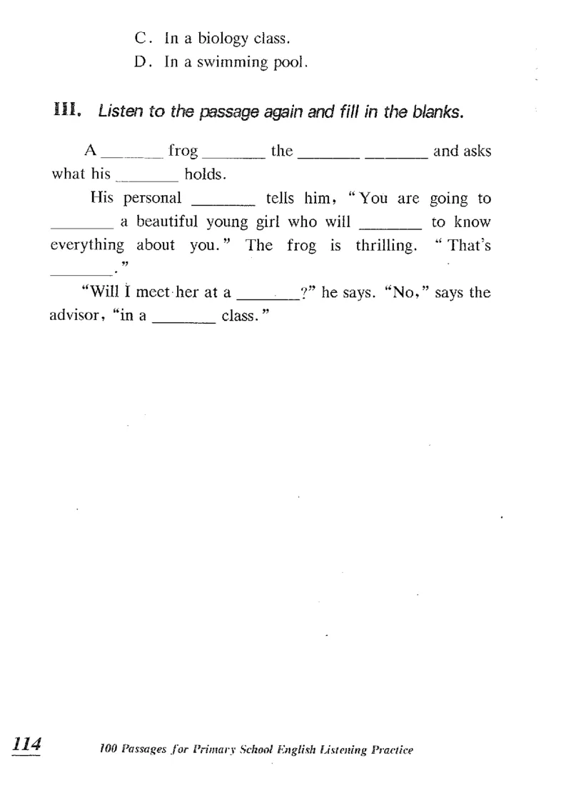 小学英语听力训练100篇_北京小升初全套文件_英语_赠送小学英语听力训练100篇