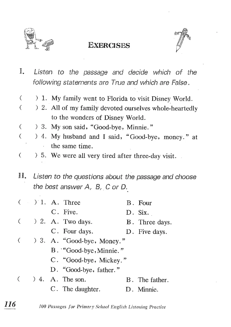 小学英语听力训练100篇_北京小升初全套文件_英语_赠送小学英语听力训练100篇