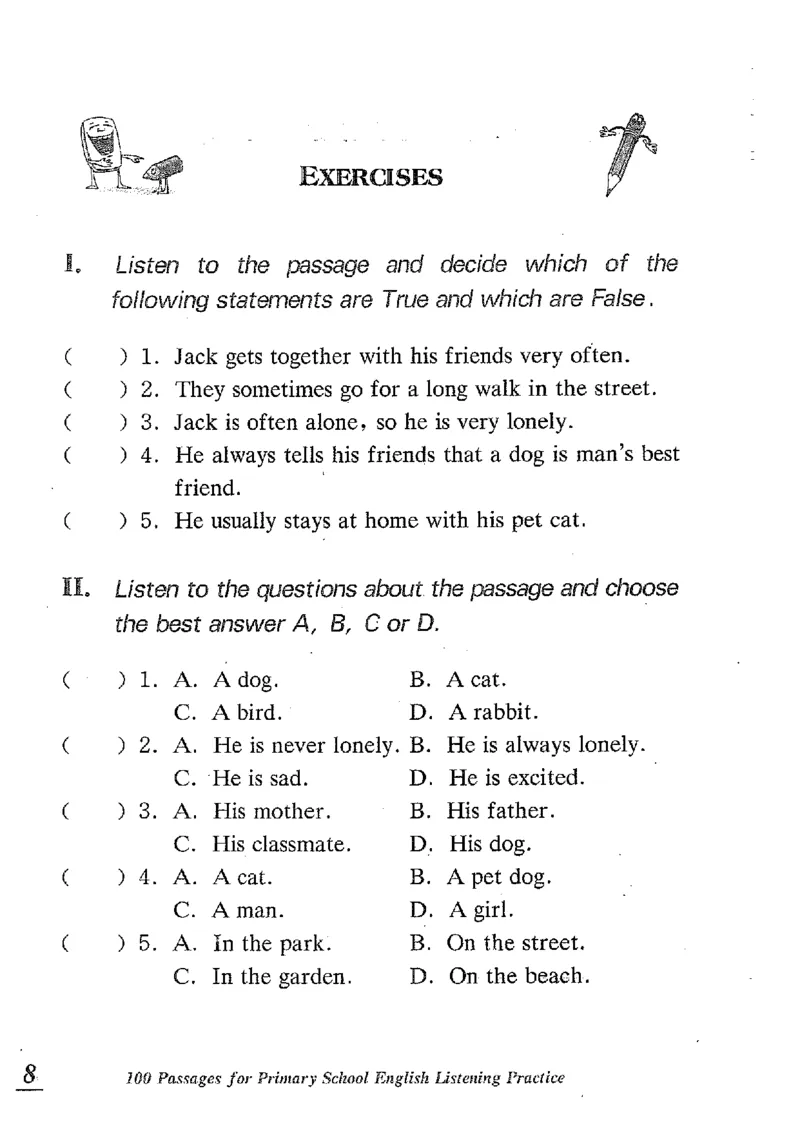 小学英语听力训练100篇_北京小升初全套文件_英语_赠送小学英语听力训练100篇