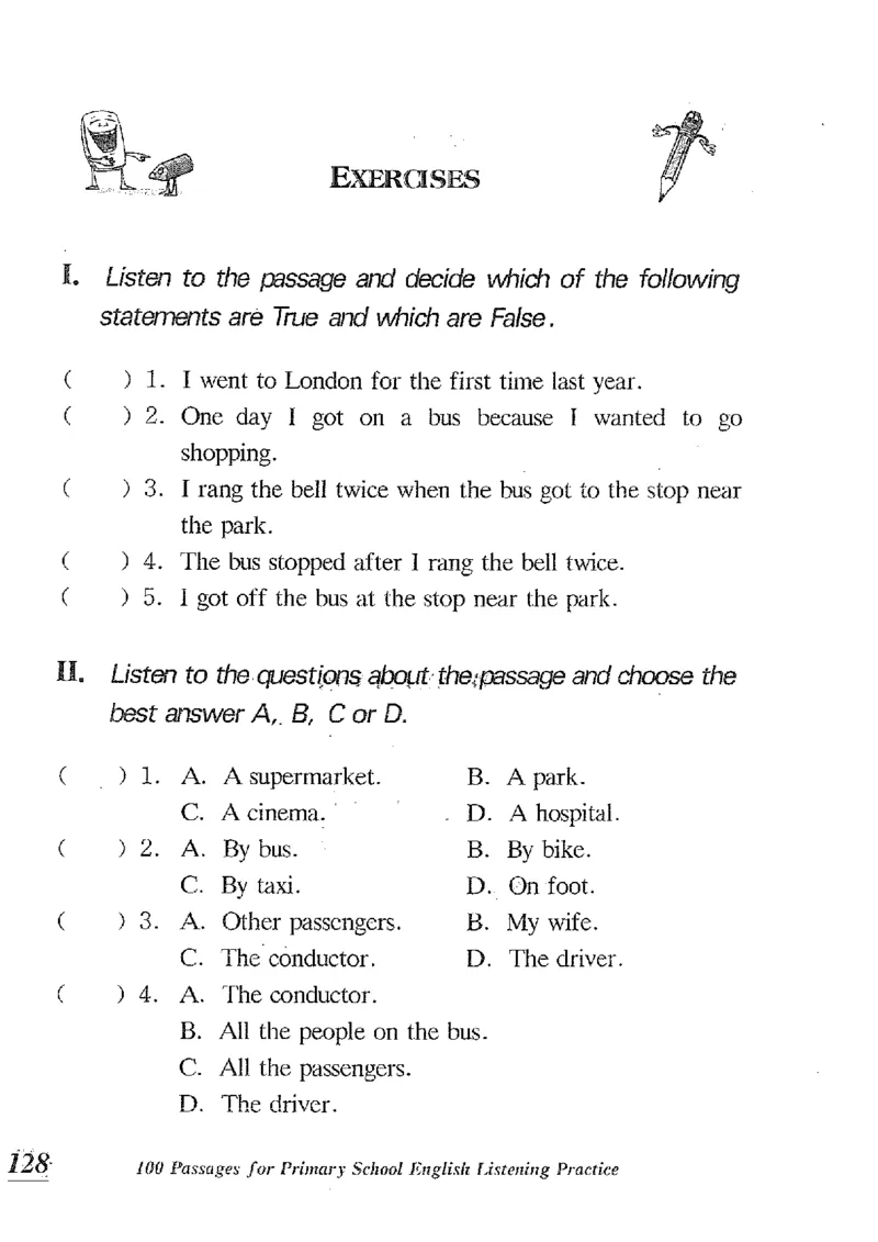 小学英语听力训练100篇_北京小升初全套文件_英语_赠送小学英语听力训练100篇