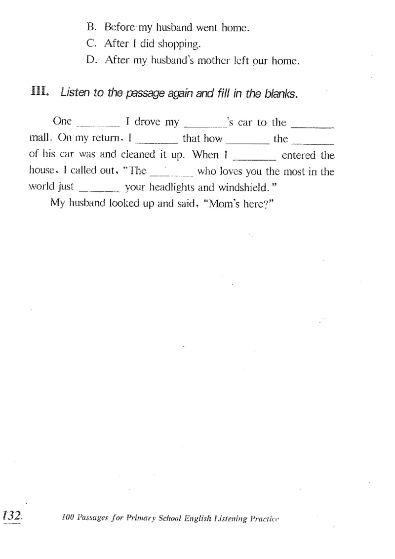小学英语听力训练100篇_北京小升初全套文件_英语_赠送小学英语听力训练100篇