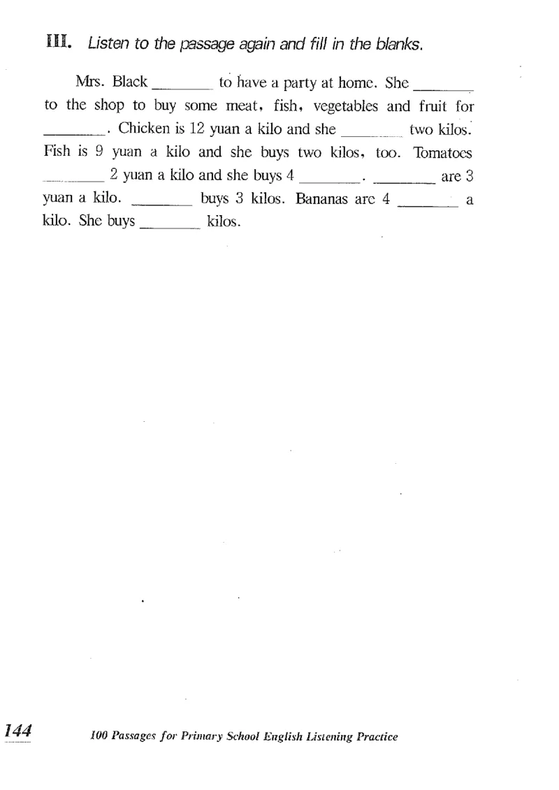 小学英语听力训练100篇_北京小升初全套文件_英语_赠送小学英语听力训练100篇