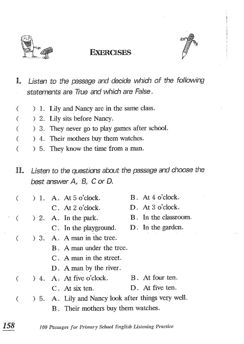 小学英语听力训练100篇_北京小升初全套文件_英语_赠送小学英语听力训练100篇