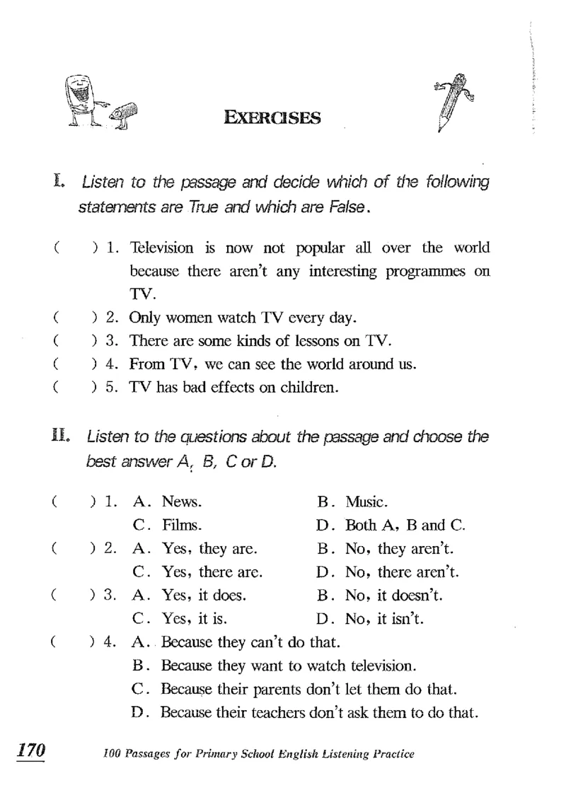 小学英语听力训练100篇_北京小升初全套文件_英语_赠送小学英语听力训练100篇