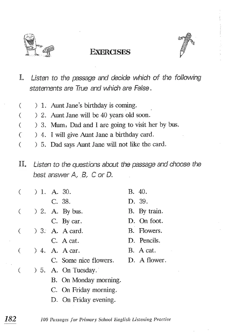 小学英语听力训练100篇_北京小升初全套文件_英语_赠送小学英语听力训练100篇