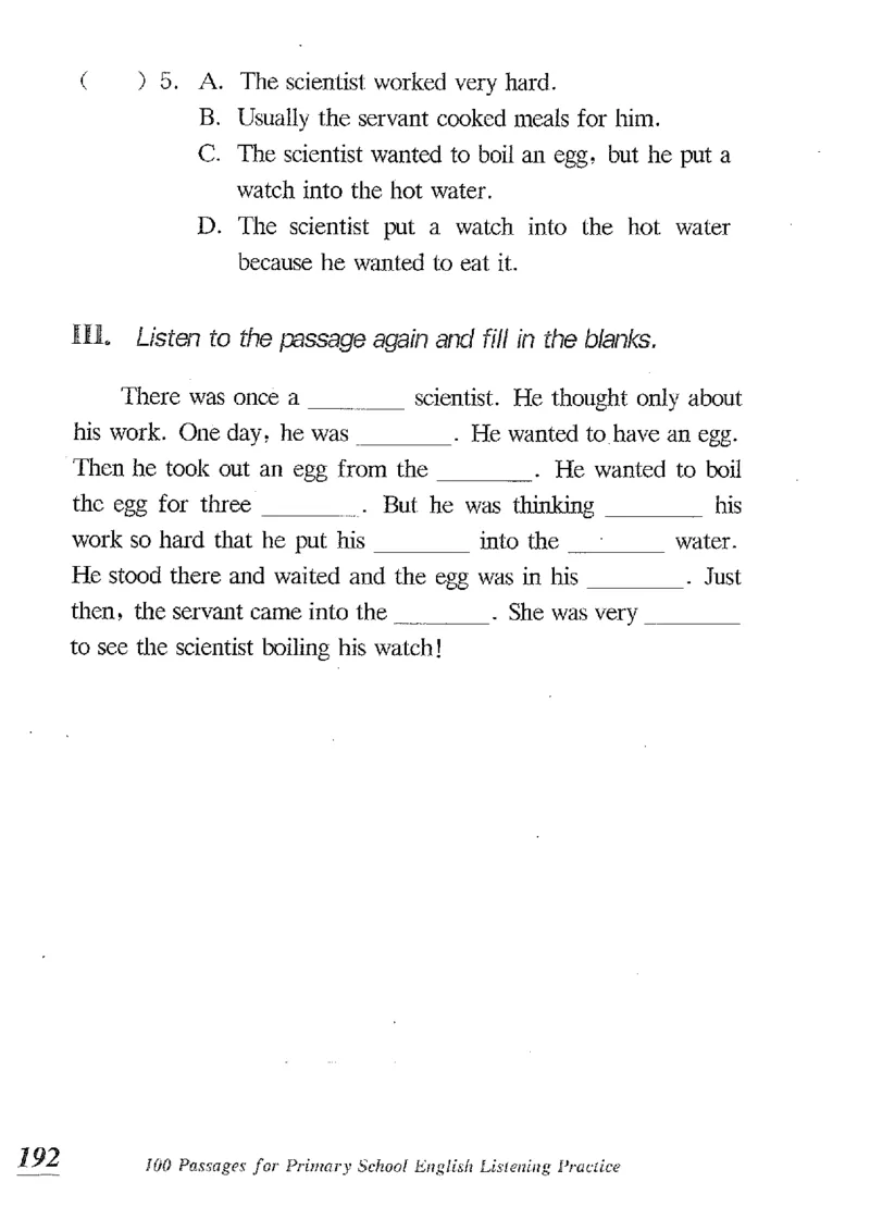 小学英语听力训练100篇_北京小升初全套文件_英语_赠送小学英语听力训练100篇