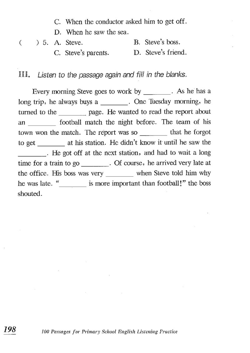 小学英语听力训练100篇_北京小升初全套文件_英语_赠送小学英语听力训练100篇