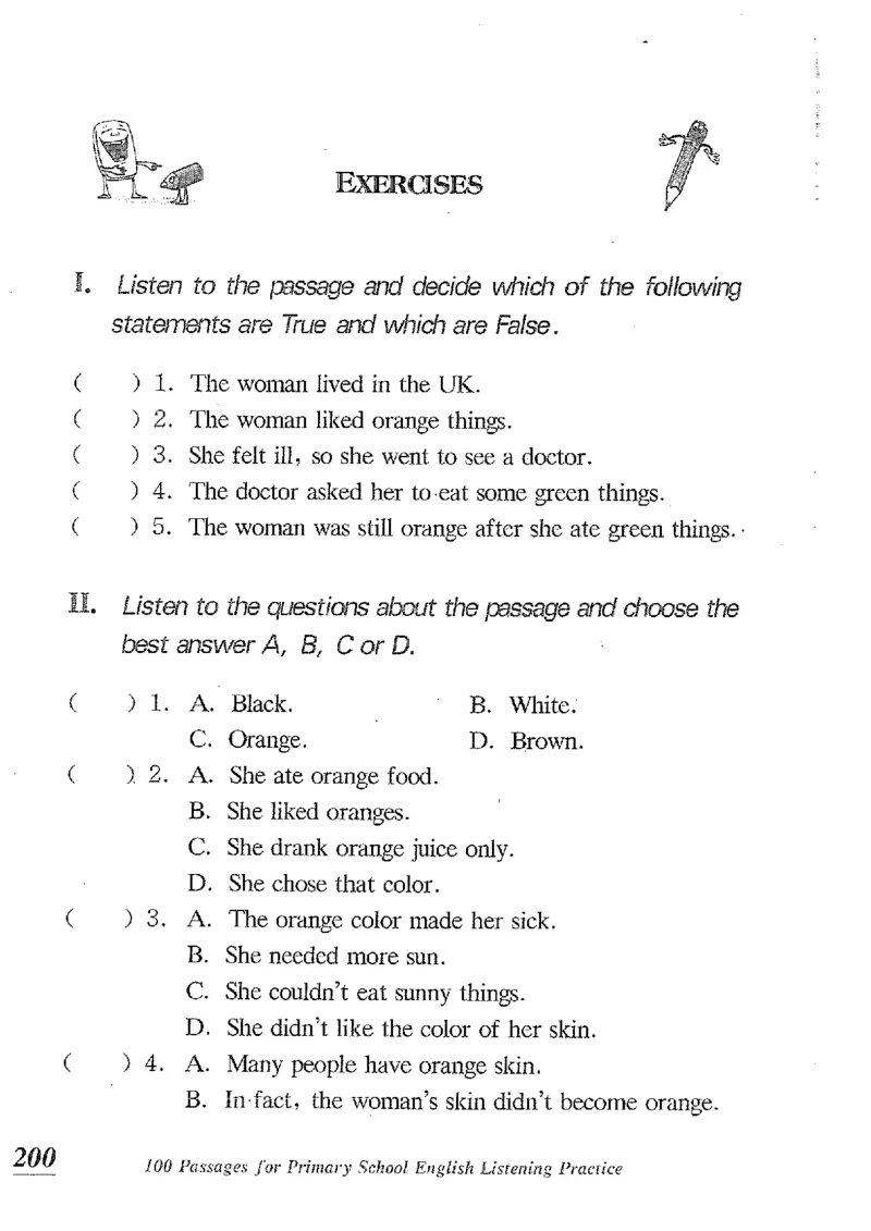 小学英语听力训练100篇_北京小升初全套文件_英语_赠送小学英语听力训练100篇