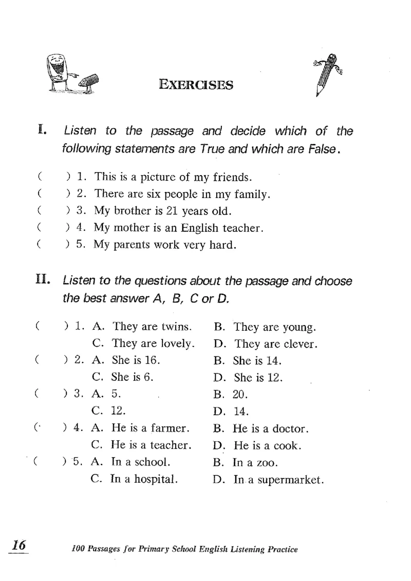 小学英语听力训练100篇_北京小升初全套文件_英语_赠送小学英语听力训练100篇