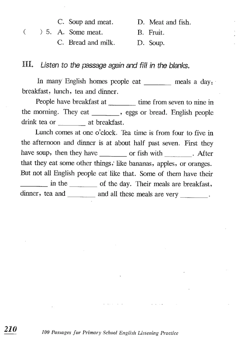 小学英语听力训练100篇_北京小升初全套文件_英语_赠送小学英语听力训练100篇