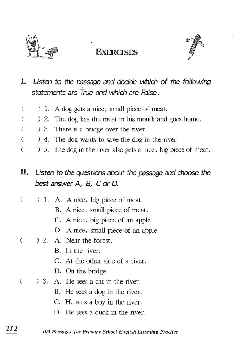 小学英语听力训练100篇_北京小升初全套文件_英语_赠送小学英语听力训练100篇
