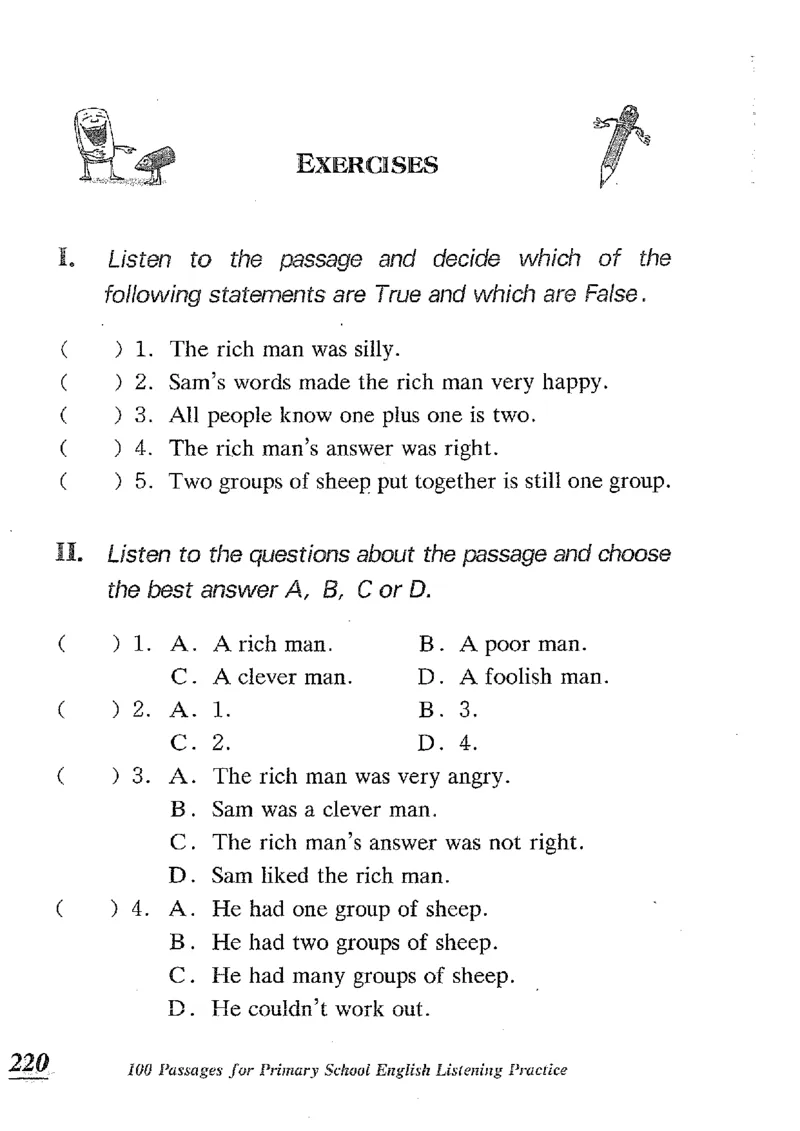 小学英语听力训练100篇_北京小升初全套文件_英语_赠送小学英语听力训练100篇