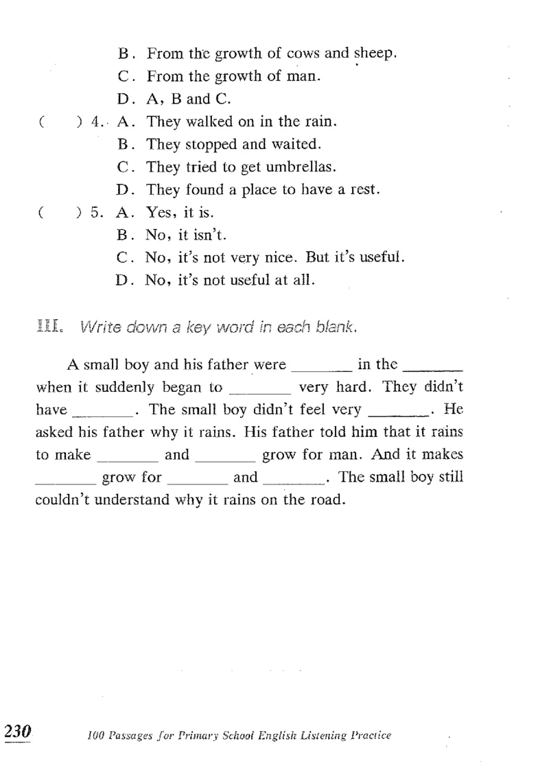 小学英语听力训练100篇_北京小升初全套文件_英语_赠送小学英语听力训练100篇