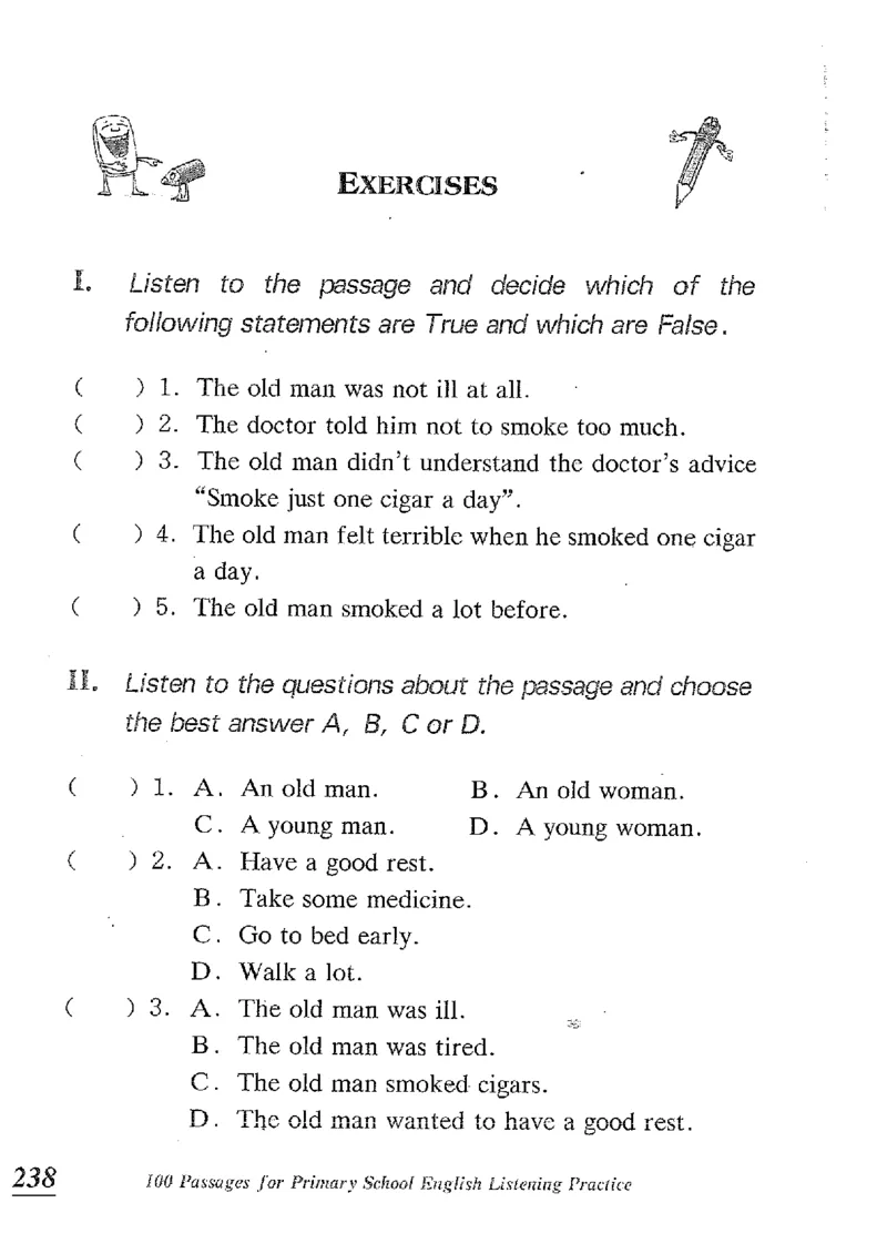 小学英语听力训练100篇_北京小升初全套文件_英语_赠送小学英语听力训练100篇