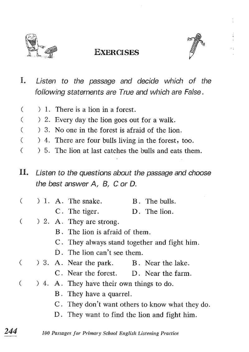小学英语听力训练100篇_北京小升初全套文件_英语_赠送小学英语听力训练100篇